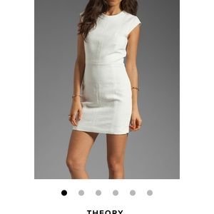 Theory Ancua Cap-Sleeve Jacquard Dress